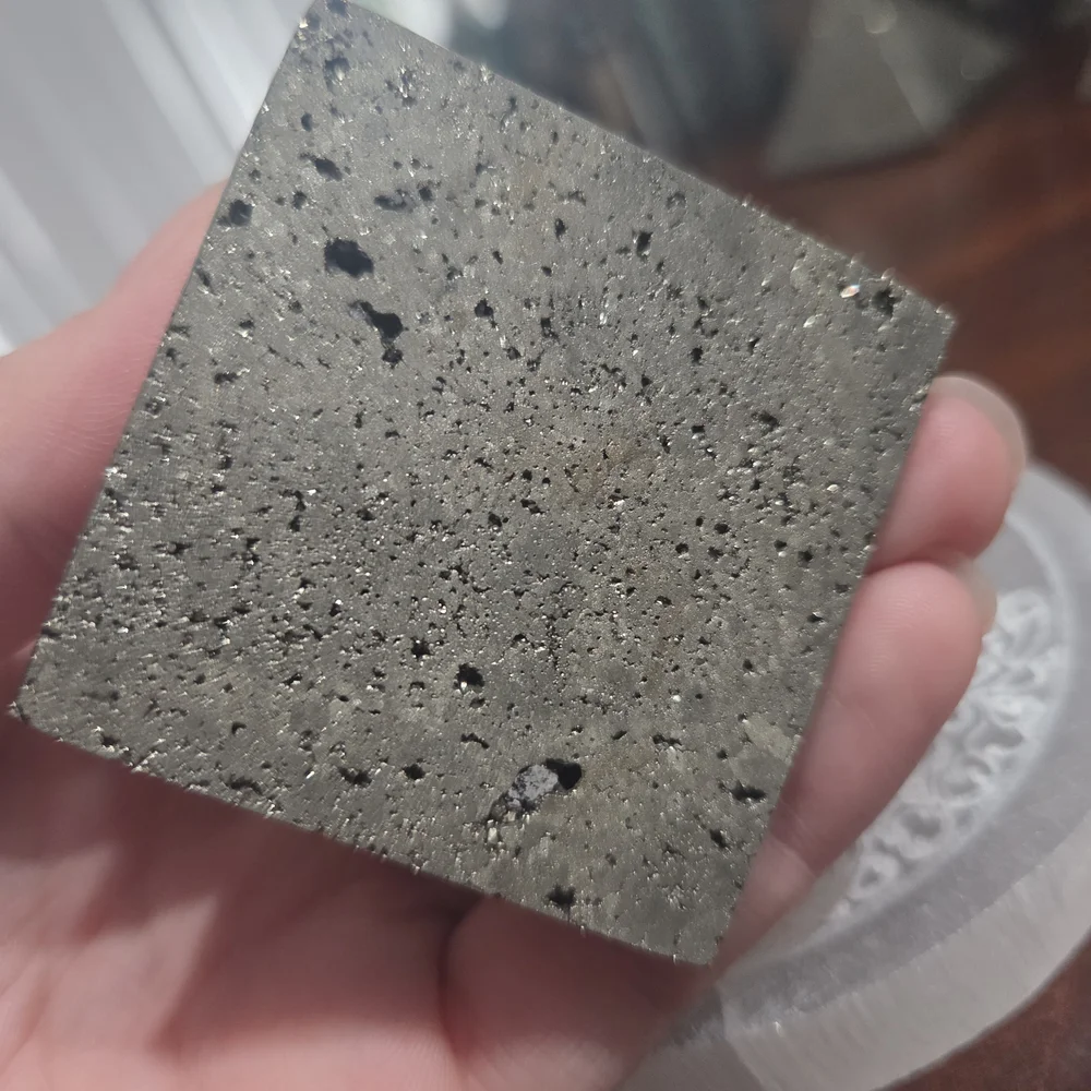 Iron Pyrite Druzy Pyramid #1 - Picture 9 of 12